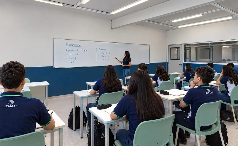 Sala de aula do IDAAM Ponta Negra